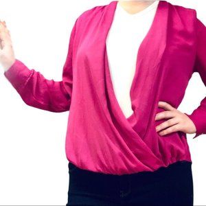 Flowy Fushia Long Sleeve Blouse!
